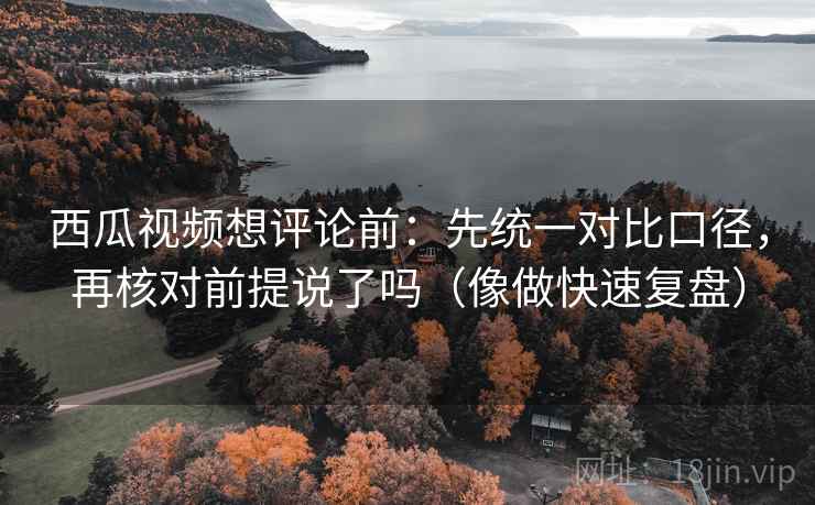西瓜视频想评论前：先统一对比口径，再核对前提说了吗（像做快速复盘）