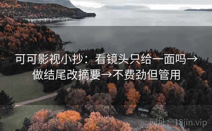 可可影视小抄：看镜头只给一面吗→做结尾改摘要→不费劲但管用