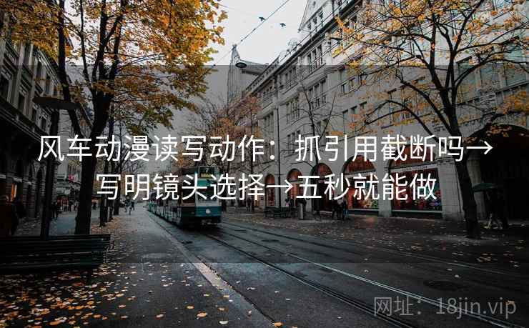 风车动漫读写动作：抓引用截断吗→写明镜头选择→五秒就能做